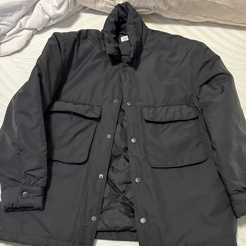 Zara Kids Black Puffer Jacket - Picture 1 of 2